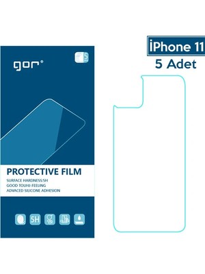 Ankaverse Gor Iphone 11 6.1 Çizilmez Arka Koruyucu Jelatin 5 Adet SET-(5775)