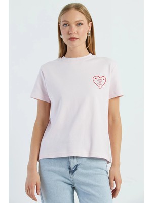 FullaModa More Amore Per Favore Baskılı Tişört