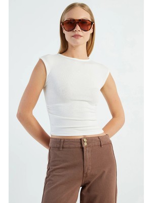 FullaModa Yanı Drapeli Slim Fit Bluz