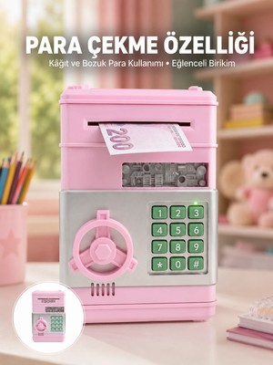 Mey ® Şifreli Elektronik Para Biriktirme Kumbarası Büyük Kapasiteli Mey Najmaddin