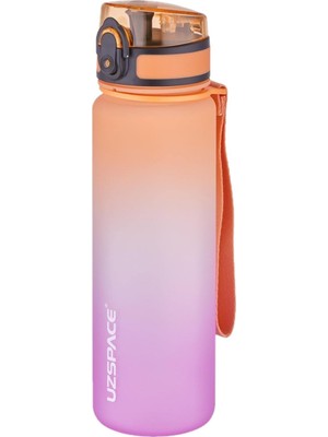 Uzspace Fiftyfifty 500ML Çift Renk Softtouch Ff Collection Su Matarası Turuncu-Mor