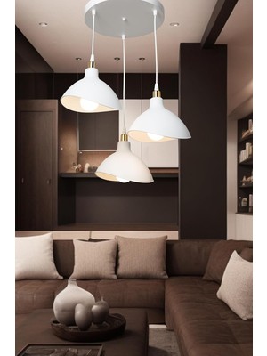 TUX Ag Lightdesign Beyaz Sarkıt Avize Yatak Odası Salon Mutfak Koridor Lamba 22 AGNM43