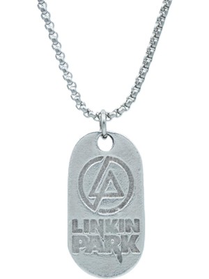 Delixa Bu Farklı Linkin Park Örme Zincir Kolye - Gümüş Kaplama - Erkek Kadın Kolye - NO:1540