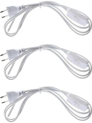 Hepta Collection Sekatech 2 Metre Anahtarlı Fişli Hazır Kablo Beyaz 0.50 mm – Abajur, Aplik, Tuz Lambası ve LED Trafo