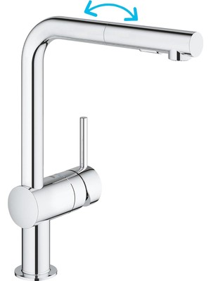 Grohe Eviye Bataryası Spiralli 2 Fonksiyonlu Minta Krom- 30274000