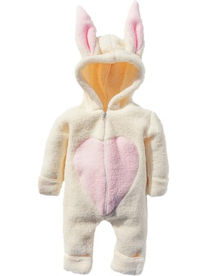 Hepta Collection x Atlas Erkek Kız Bebek Çocuk Kışlık Tavşan Peluş Tulum (Çok Renkli, 1 Yaş)