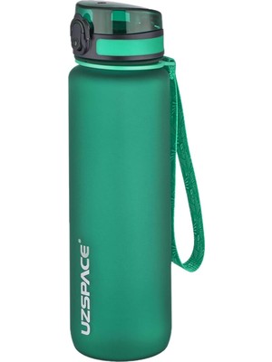 Uzspace Büyük Boy 28 cm 1000 ml 1 Litre Su Matarası 14 Renk Fiftyfifty Softtouch Koyuyeşil