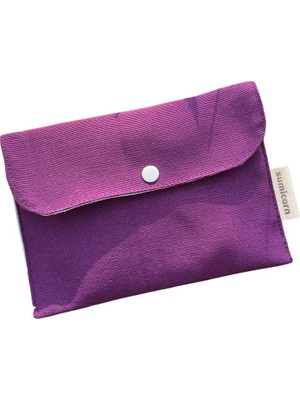 Soft Keten Yıkanabilir Çıtçıt Detaylı Kadınlar Için Ped Çantası,mini Kozmetik Makyaj Çantası,ped Kes
