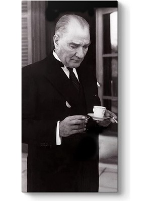 Hepta Collection Atatürk Türk Kahvesi Içerken Tablo 30 x 60