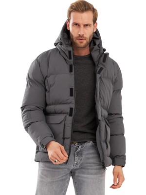Hepta Collection Danger Erkek Su ve Rüzgar Geçirmez Spor Şişme Mont ANTRASIT-779DNGR-S