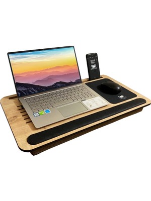 Axolotl Supply Telefon ve Tablet Bölmeli Minderli Laptop Sehpası Notebook Bilgisayar Çalışma Masası