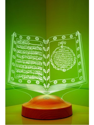 Sevgilambası Kuran-I Kerim 3D LED Lamba