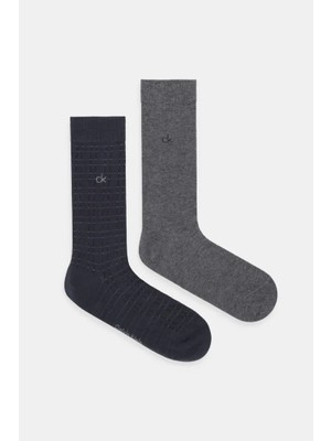 Calvin Klein Calvın Kleın Unisex Marka Logolu Günlük Kullanıma Uygun Mavi Çorap C701235969 002