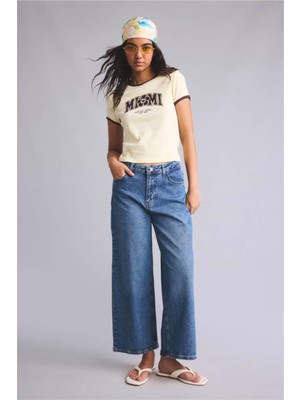 Defacto Culotte Fit Mavi Kadın Jean Pantolon H7624AX/NM28