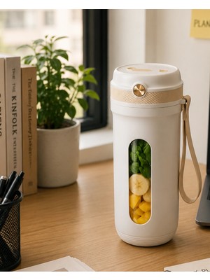 MiraLive Spor ve Seyahat Için Taşınabilir Smoothie Blender USB Şarj Destekli