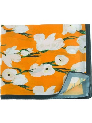 MiraLive Çiçek Desenli Zr Şifon Fular 50*50 cm