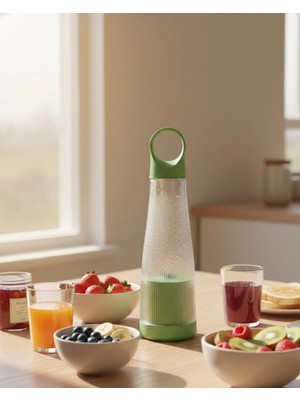 İlkyaz Fashion Günlük Smoothie ve Shake Için USB Şarjlı Taşınabilir Blender