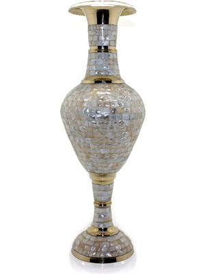 Urfakent Pirinç Sedefli Vazo 90 cm KSK131