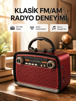 Urfakent Bluetooth Hoparlör – Kablosuz Bağlantı, Geniş Ses Alanı, Radyo Destekli, Hafif ve Taşınabilir
