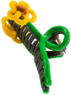 Marsilyan Çiçek Tüylü Mandal Toka 11 cm