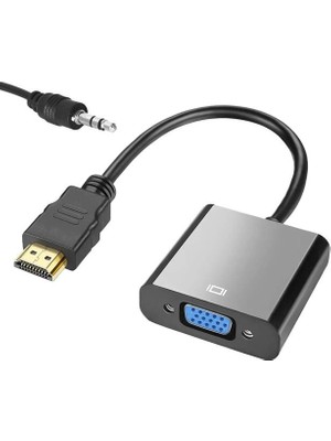 Zenviaa Fully G-537L HDMI To VGA Çevirici Adaptör Ses Çıkışlı ZENVIAA365423