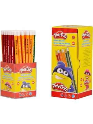 Play-Doh Renkli Üçgen Kurşun Kalem 72'li Stand
