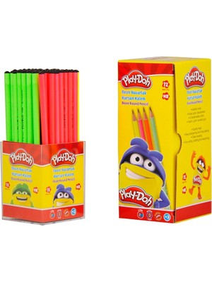 Play-Doh Neon Yuvarlak Kurşun Kalem 72'li Stand