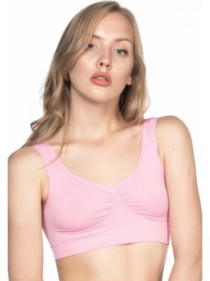 Hace Bazaar Marsilyan™ Pembe Mı  4005 Soft Kalın Askı Büstiyer
