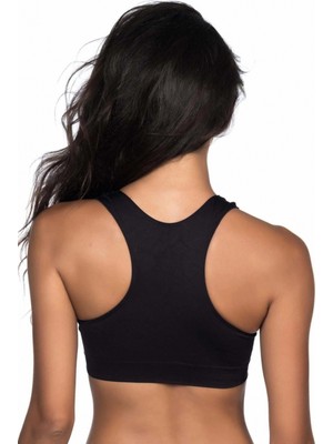 Hace Bazaar Marsilyan™ Siyah Mı  4011 Sporcu Toparlayıcı Büstiyer