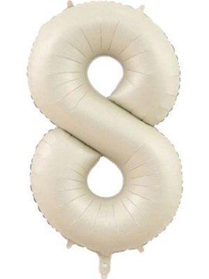 Delixa Benim - 8 Rakamı Krem Folyo Balon 34 Inch 86 cm
