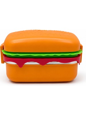 Dream Vest Üç Katlı Hamburger Çelik Beslenme Kutusu 1360ML Turuncu (U)