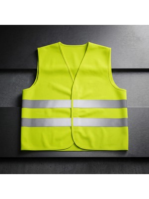 Neonova Fosforlu Sarı Ikaz Yeleği - Çift Reflektörlü - Iş Güvenliği Uyumlu