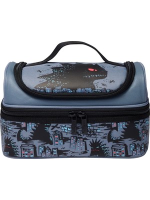 Smiggle Bright Eyes Çift Katlı Beslenme Çantası Gri 457459