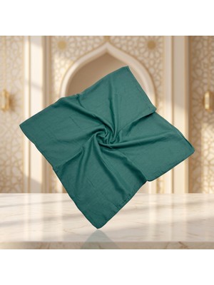 Maysam Hac Umre Hediyelik Düz Dikişli Yazma 100X100 cm Mint Yeşili