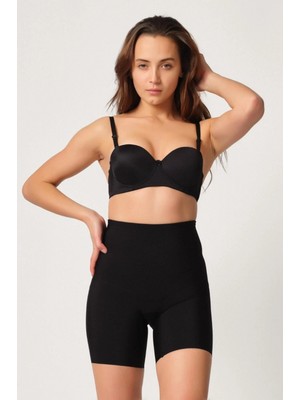 Hace Bazaar Marsilyan™ Siyah Mı  2816 Yüksek Bel Boxer Lazer Korse