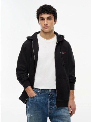 Tommy Jeans Siyah Erkek Sweatshirt DM0DM23404BDS Tjm Reg Dna Backprın