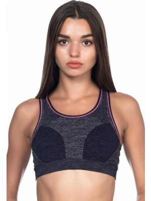 Hace Bazaar Marsilyan™ Lacivert Mı  4026 Double Sporcu Büstiyer