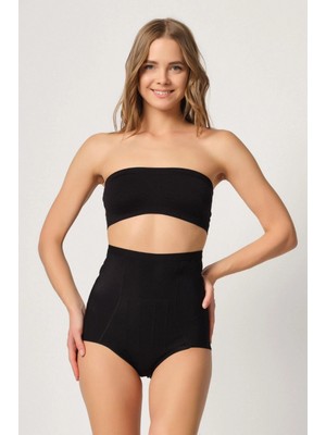 Hace Bazaar Marsilyan™ Siyah Mı  2931 Karın Balen Destekli Slip Lazer Korse