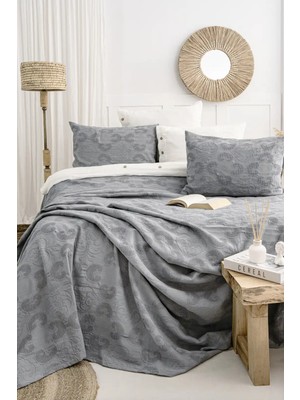 Gees Global Şaheser Home Collection Yatak Örtüsü Çift Kişilik It Antrasit