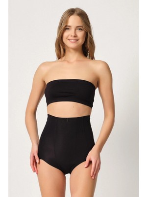 Hace Bazaar Marsilyan™ Siyah Mı  2920 Yüksek Bel Karın Desteklı Slip Lazer Korse