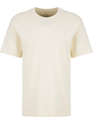 Brooks Brothers Bej Erkek Bisiklet Yaka T-Shirt BBSS26MTS002
