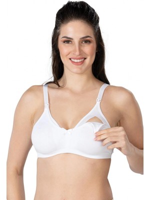 Hace Bazaar Marsilyan™ Beyaz Mı  1421 Modal Cotton Emzirme Sütyen