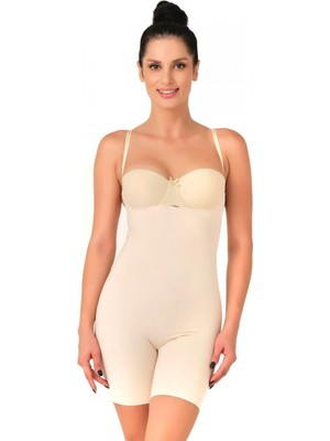 Hace Bazaar Marsilyan™ Ten Mı  2758 Lazer Kesim Göğsü Açık Boxer  Korse