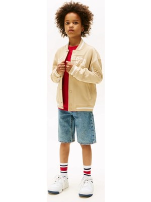 Tommy Hilfiger Erkek Bej Tommy Hilfiger Th Mıxed Graphıc Bom, Ab9 Bej Erkek Çocuk Ceket