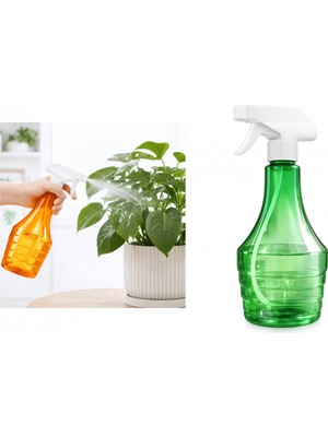 Neonova Çok Amaçlı Fısfıs Çiçek Sulama Şeffaf Su Sprey Şişesi 500 ml