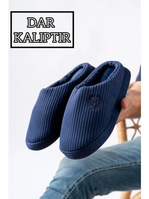 Slipcat Unisex Nakışlı Kadife Ev Terliği