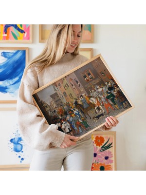 Pegziz Basel’e Girişi Tablosu | Tarihi Sanat Çerçeveli Duvar Dekoru