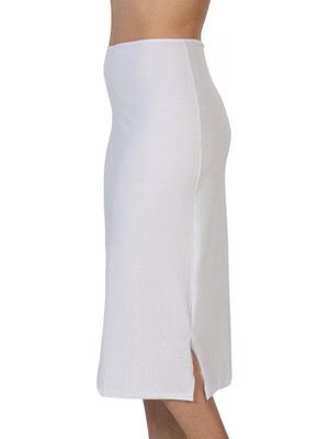 Hace Bazaar Marsilyan™ Beyaz Mı  1439 Modal Cotton Uzun Jupon