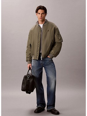 Calvin Klein Jeans Yeşil Erkek Mont LV04RG505GLDY Ls Jeans Nylon Bombe