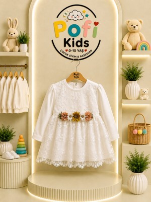 Pofi Kids Kız Bebek Elbise (6-24 Ay)